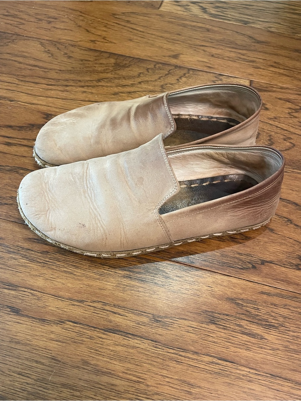 Leather NEFES copper plug grounding barefoot style loafers